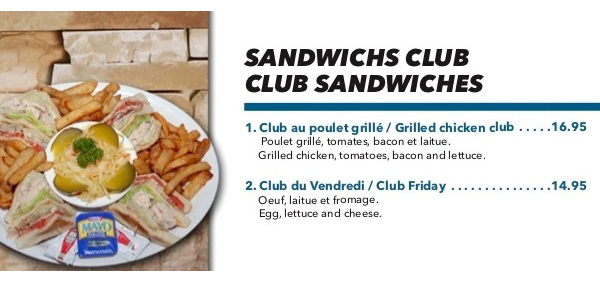 Sandwichs club - Club Sandwiches